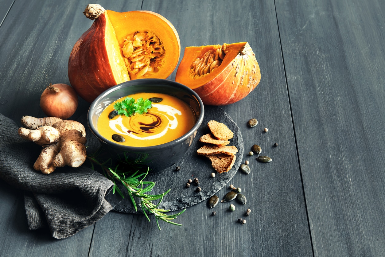 Kürbissuppe mit Ingwer