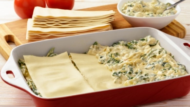 Feta Spinat Lasagne